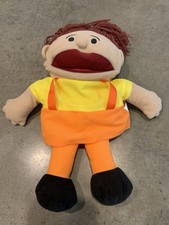 Childrens Ethnic Hand Puppets 4E's Movable Mouth Diverse Body 12" Red Hair