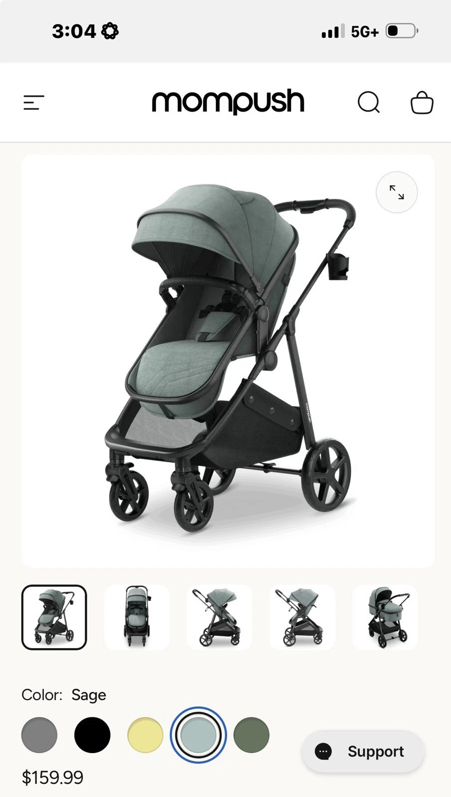 Mompush Wiz 2 In 1 Stroller