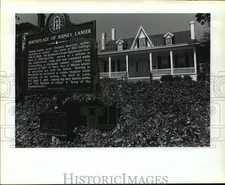 1986 Press Photo Birthplace of poet Sidney Lanier in Macon, Georgia - mja50984