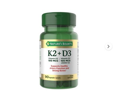 Nature's Bounty K2 + D3 Capsules, 90 ct.