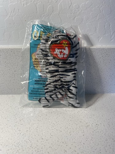 2000 McDonald’s Ty Teenie Beanie Baby #10 BLIZZ the WHITE TIGER - New in Bag - Picture 2 of 2