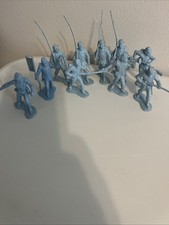 Marx Civil War Union Infantry Light Blue 10 Figures Toy Soldiers