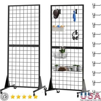 Versatile Grid Wall Panels W/ Hooks Craft Display Event Retail Organization New