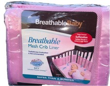 Breathable Baby Mesh Crib Linen Pink One Size Fits All Suffocation Prevention