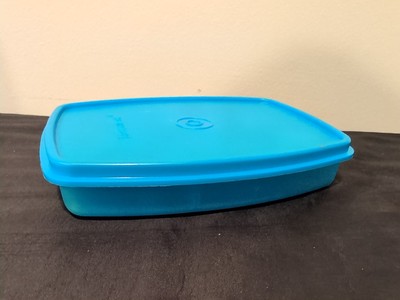 Tupperware Packette Divided Snack  Container, Blue, #813