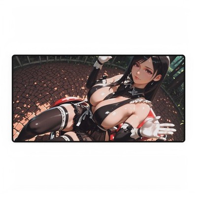 Tifa Lockhart Final Fantasy 7 Waifu Playmat, Large Gaming MousePad Desk Mat V5