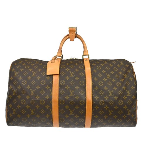 Louis Vuitton Keepall Bag Monogram Canvas Brown Travel Bag