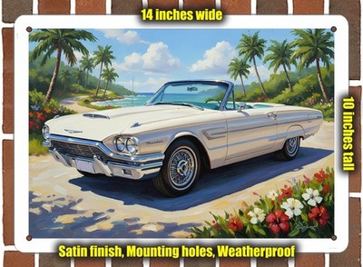 Metal Sign - 1965 Ford Thunderbird 3 Oil Painting - 14x10