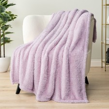 Super Soft Blanket Lightweight Sherpa Fleece Warm Fluffy Throws Couch Sofa Bed