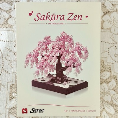 Wise Block Cherry Blossom Tree Building Block Set 900 Pcs 3D Puzzle Pink Display