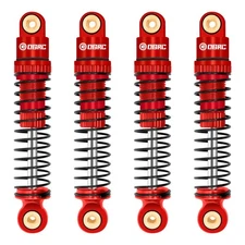 OGRC Threaded Aluminum Shock Absorber Damper Set for Axial SCX24 Red Color