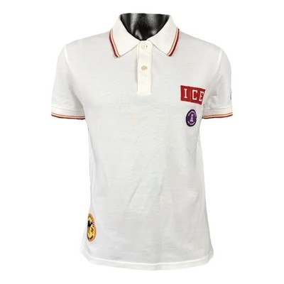 Ice Iceberg Herren Poloshirt Explorers Wild Frontiers Patch Stickerei Vintage Größe M