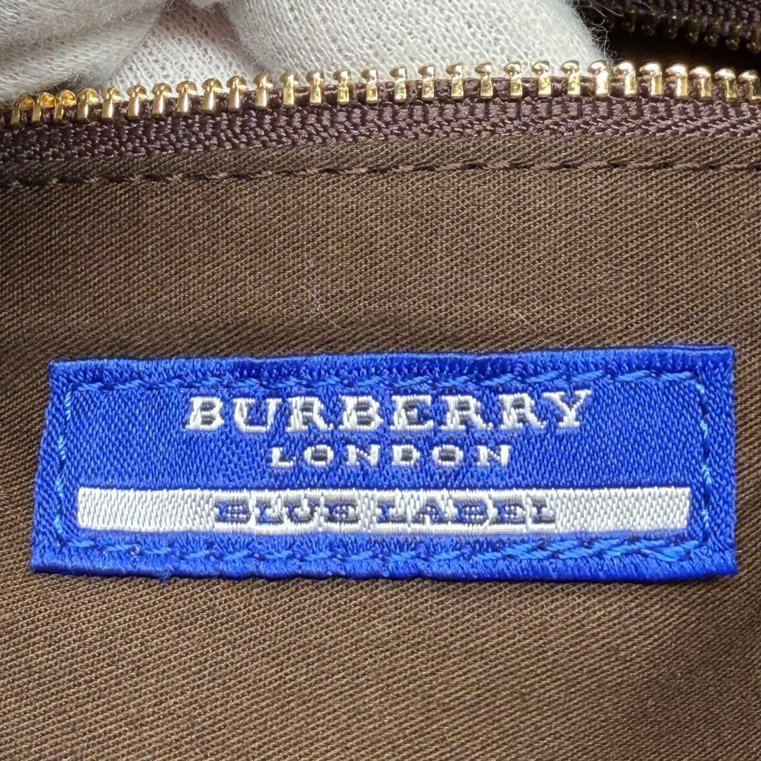 Burberry Blue Label Enamel Leather Handbag Burgundy Dark Brown Bag New thumbnail 22