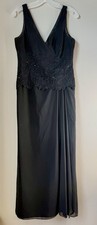 David's Bridal Black Evening Dress, Prom, Formal, Mother of the Bride, Size 8