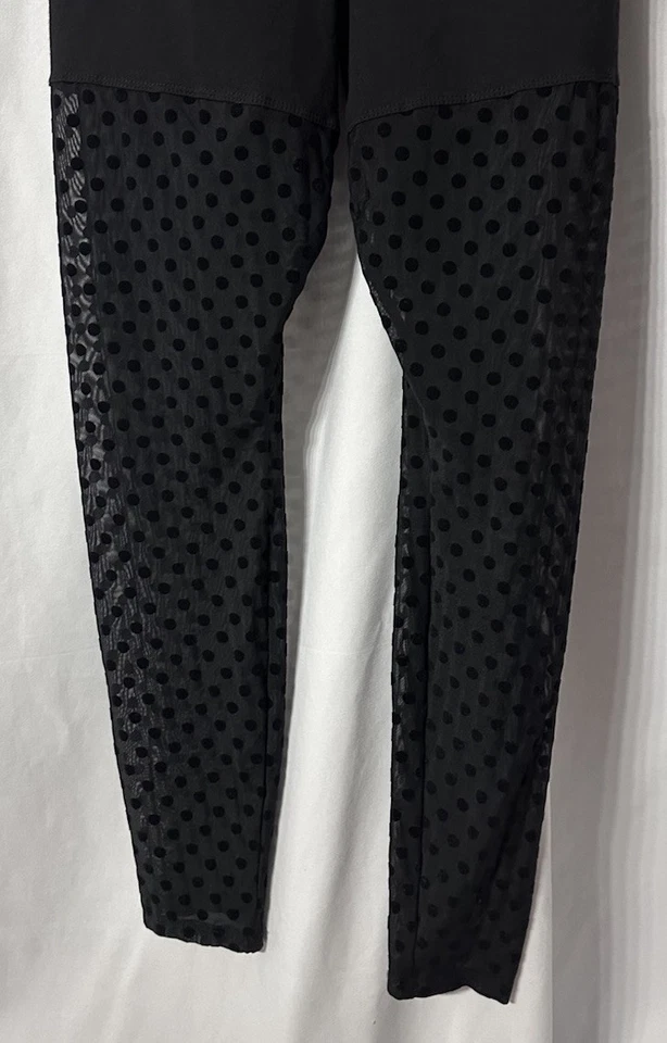 NWT Torrid Womens Black Tank Cat Suit Flocked Leg Stretch Plus Size 2X - Image 4 of 4