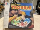 Vintage 1980's - Pop O Matic Trouble Board Game - 1986 Milton Bradley Complete.