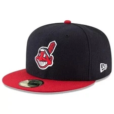 NEW Cleveland Indians CLE MLB Men's 59FIFTY Fitted Cap - 5950 Hat