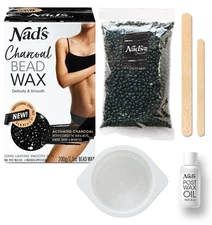Detoxifying Charcoal Hard Wax Kit for Hair Removal All in One 200g Smooth Skin