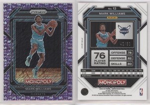 2022 Panini Prizm Monopoly Purple Money Shimmer /50 Mark Williams #12 Rookie RC