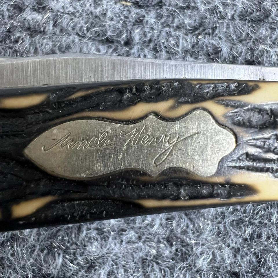 Schrade Uncle Henry 285UH Pro Trapper Pocket Knife Made In USA Vtg 1960s - Image 2 of 4