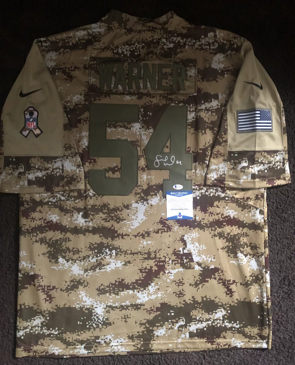 Fred Warner Signed San Francisco 49ers Salute Service Jersey Camo