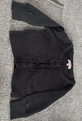 Schwarze Marks and Spencer s Strickjacke mit Knopfleiste 7-8 Jahre alt 