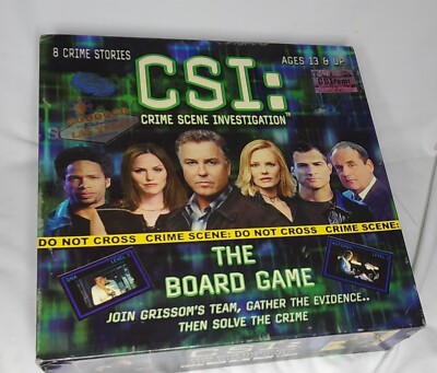 CSI Crime Scene Investigation : The Board Game w/ 8 Crime Stories - Open Box