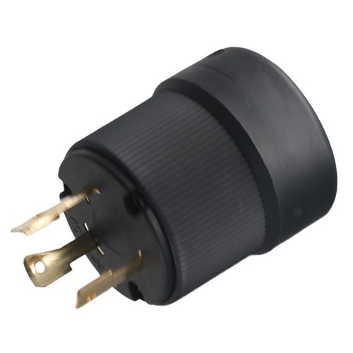 Black Locking Male Plug 3-Prong Power Inlet Generator Plug Diesel Generators - Picture 8 of 11