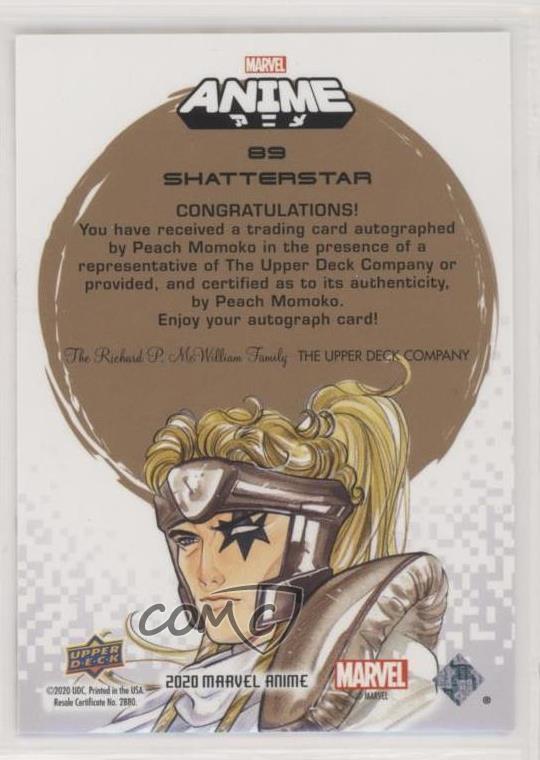 2020 Marvel Anime Red Foil Peach Momoko Artist 120/120 Shatterstar 89