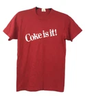 Vtg Coke is it Coca Cola T Shirt Mens Size M 38 40 Single Stitch Red Signal USA
