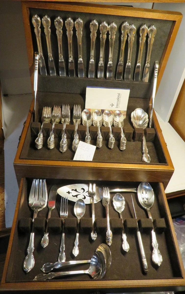 ロ*ー様 高級カトラリー ROGERS & BRO 65点セット 銀メッキ アン 1847 Rogers Bros Antique US Silver-Plated Flatware-Sets for sale