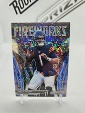 Justin Fields 2021 Prizm Fireworks No Huddle Silver Disco Prizm SP Rookie RC QB