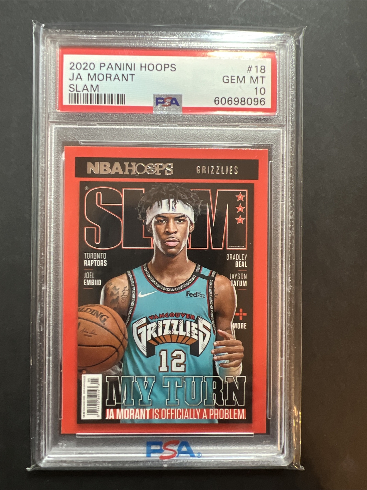 2020-21 NBA Hoops Slam Ja Morant PSA 10 Grizzlies