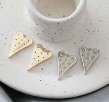 4pcs Zircon Heart Charm,Cubic Zirconia Love Heart Pendant,Heart Pave Charm