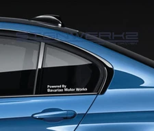 Powered By Bavarian Motor Works Decal Sticker logo M power M3 M5 M6 M2 BMW Pair