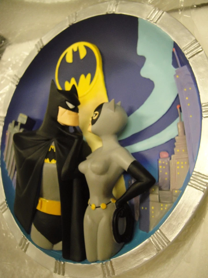 WARNER Bros BATMAN CATWOMAN PLACA DE COLECCIONISTA 3D estatua Busto Joker animado Foto 2 de 4