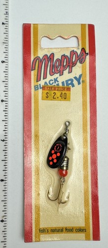 Vintage Mepps 3 Black Fury Fishing Spinnerbait Lure
