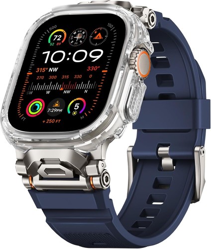 New 2024 Rugged Silicone Sport Bands for Apple Watch Ultra 2 Band 49mm 46mm 45mm - Picture 20 of 92