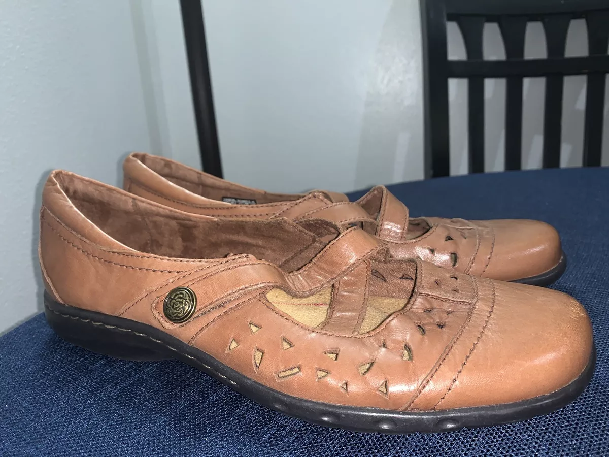 Rockport Cobb Hill Pearl ch CAG47AL Mary Jane Flats Women s Sz 9.5 EU 41 Brown