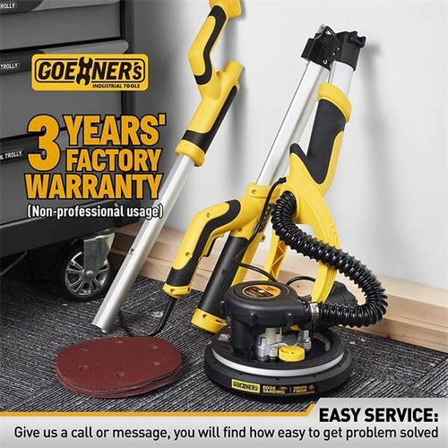 Electric Drywall Sander with Vacuum Automatic Dust Removal 900-1800RPM 7 Speed - Picture 5 of 7