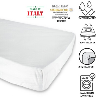 Coprimaterasso Taglie Varie Bianco Coprimaterasso Impermeabile Feluna In Cotone - Protezione Lavabile, Taglie Multiple, Bianco Coprimaterasso In Cotone Felpato