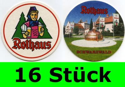 16 Stück Bierdeckel Badische Staatsbrauerei Rothaus Schwarzwald2 Party Bar Theke