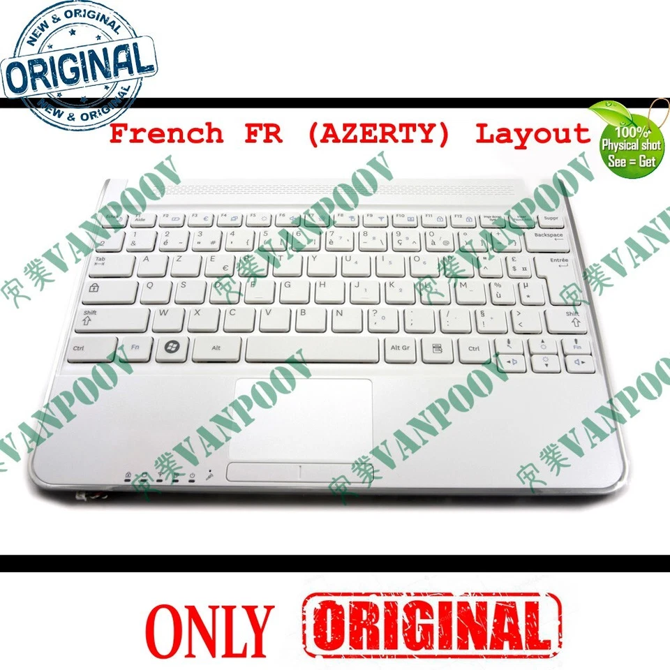Keyboard for Samsung NP- N210 N220 Italian IT French FR with Palmrest Speaker - Image 2 of 4