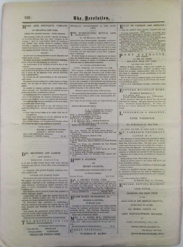 Elizabeth Cady Stanton / The Revolution June 3 1869 Vol III No 22 - Picture 2 of 2
