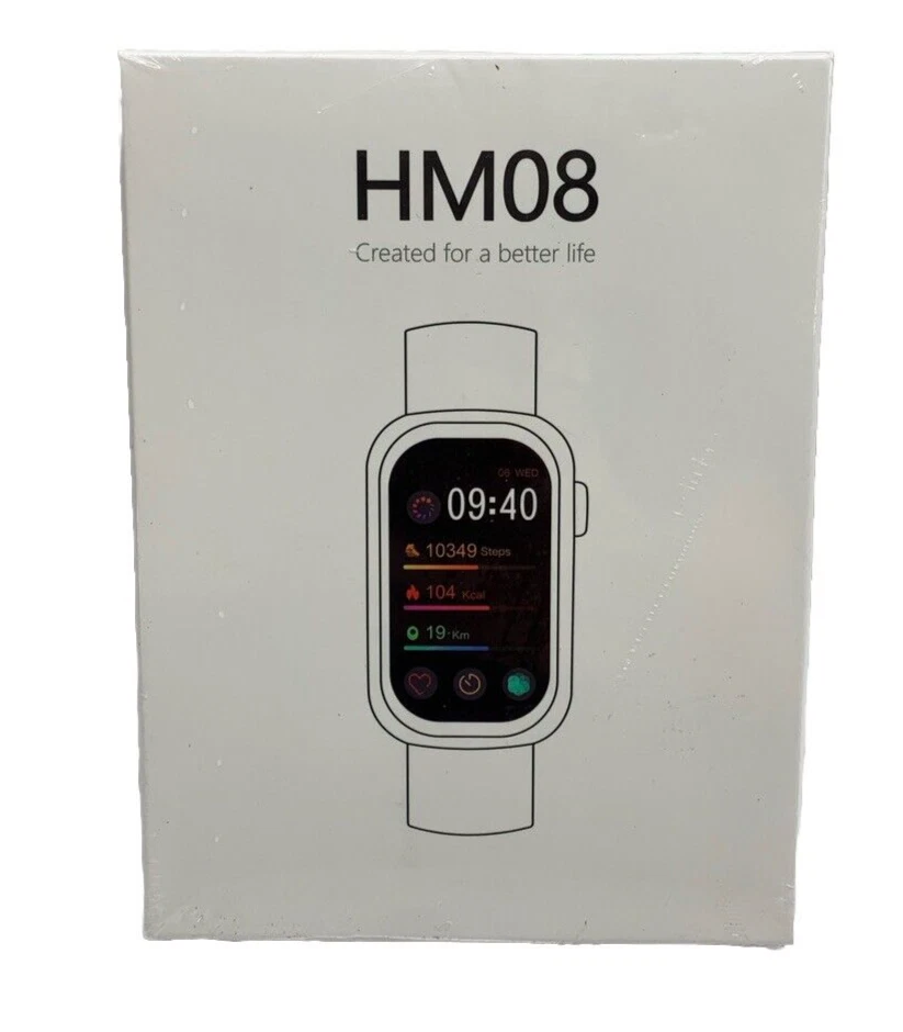 FITVII Fitness Tracker with 24/7 Heart Rate & Blood Pressure HM08 Monitor-Black