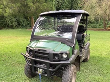 UTV Front Window Shield Soft Windshield for Kawasaki Mule 600 /610 4x4 2015-2019