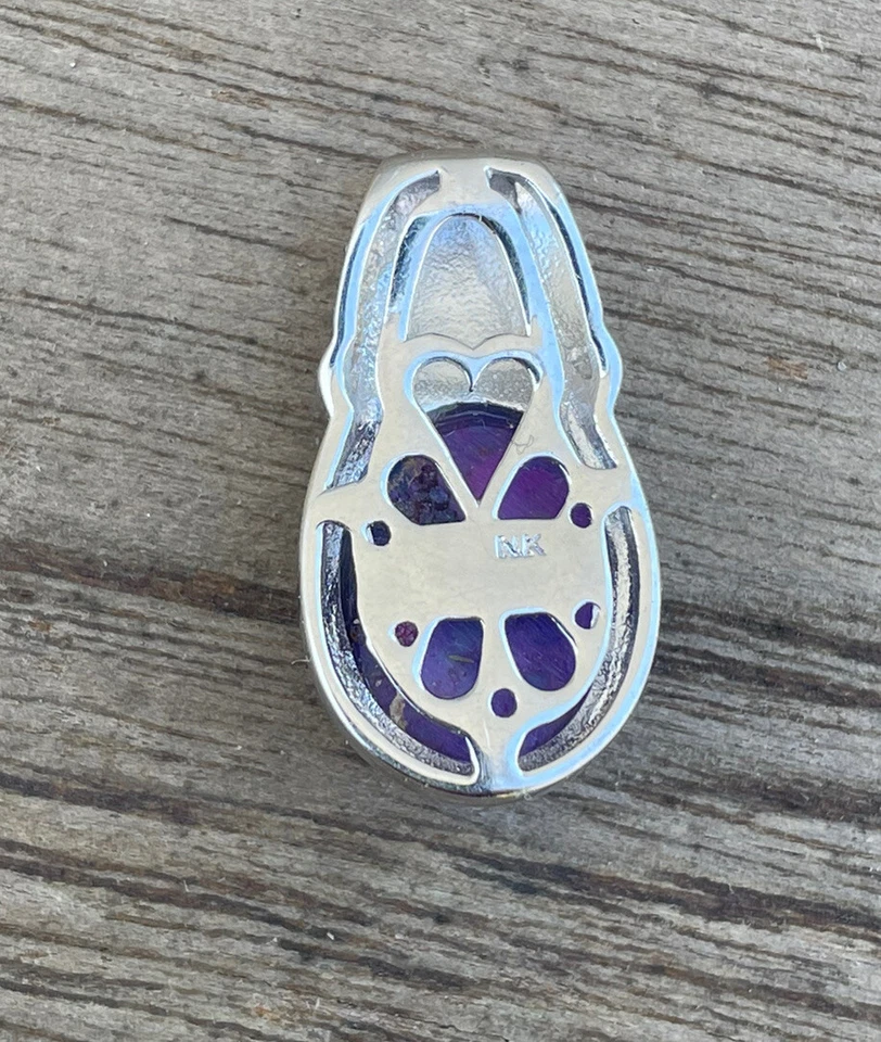 NK Thailand Purple Charoite Sterling Silver Pendant - Image 2 of 3