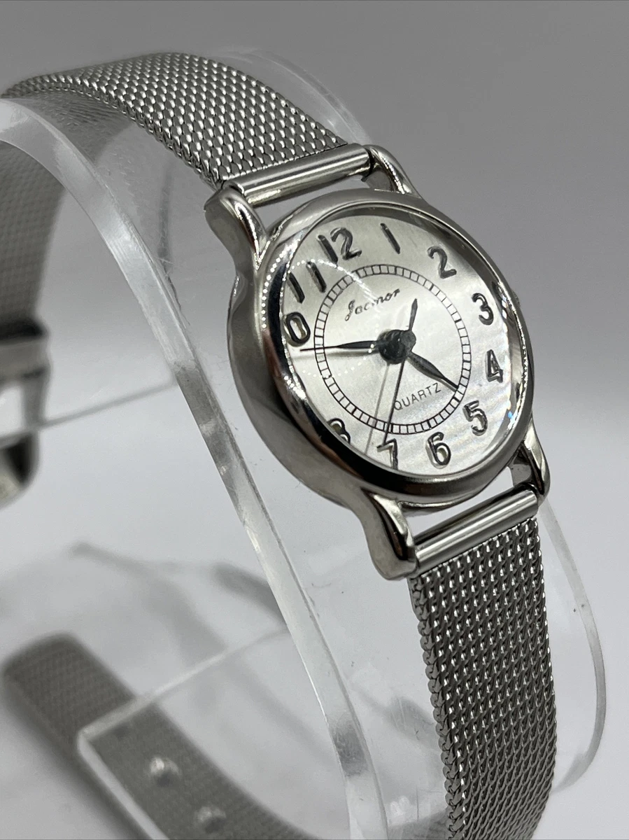 Jacmor Women s Quartz Watch Mesh Metal Band New Battery eBay