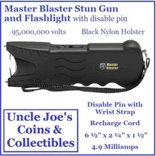 Very Powerful Stun Gun Flashlight! Master Blaster 95,000,000 Volts Be Prepared!