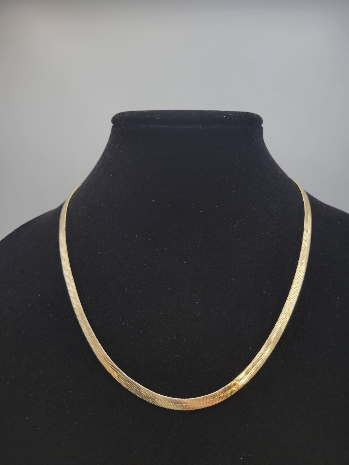 14k Gold 18" Herringbone Chain Made In Italy Gem